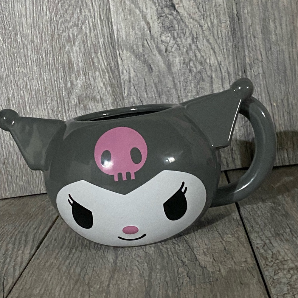 Sanrio Hello Kitty and Friends Kuromi Ceramic 3D Sculpted Mug, 20 Ounces